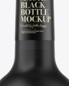 Matte Black Liquor Bottle Mockup - Front View