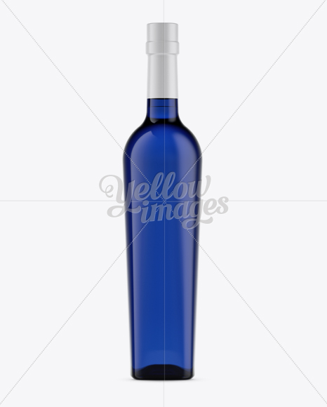 Cobalt Blue Liquor Bottle Mockup