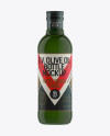 500ml Green Glass Olive Oil Bottle Mockup