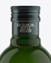 500ml Green Glass Olive Oil Bottle Mockup