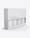 Paper Box W/ Cosmetic Bottles Mockup