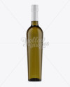 Antique Green Glass Liquor Bottle Mockup - Front View