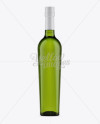 Emerald Green Glass Liqour Bottle Mockup - Front View