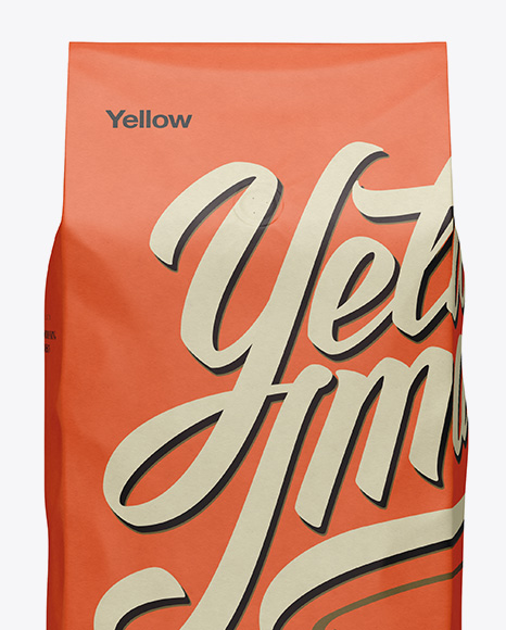 2,5 kg Coffee Bag With Valve Mockup - Front View