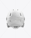 Matte American Football Helmet Mockup - Back View