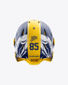 Matte American Football Helmet Mockup - Back View