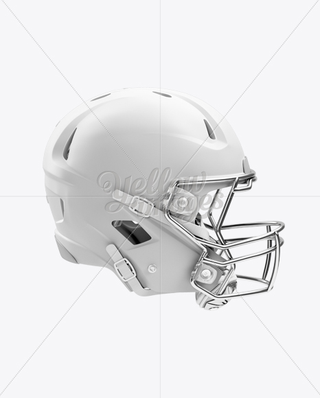 Matte American Football Helmet Mockup - Right View - Free Download 