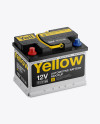 Auto Battery Mockup - Halfside View (High-Angle Shot) Auto Battery Mockup - Halfside View (High-Angle Shot)