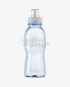 330ml Blue Plastic PET Bottle Mockup