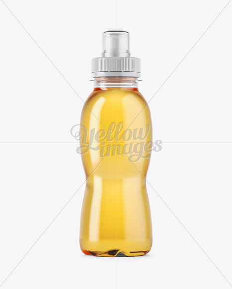 330ml PET Bottle with Apple Juice Mockup