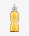 330ml PET Bottle with Apple Juice Mockup