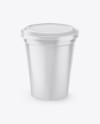 Plastic Cup Mockup - Front View (High-Angle Shot)