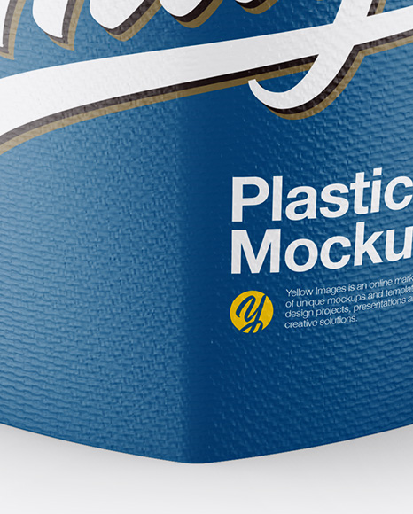 Plastic Cup Mockup - Front View (High-Angle Shot)