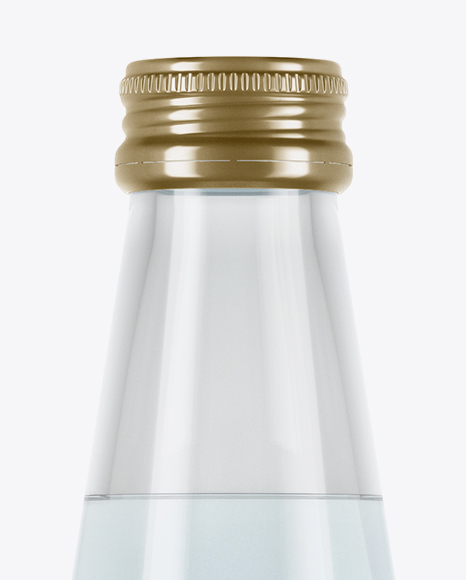 Clear Glass Water Bottle Mockup