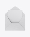 Opened Kraft Envelope W/ Paper Mockup
