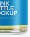 Clear Glass Yellow Drink Bottle Mockup