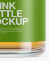 Clear Glass Orange Drink Bottle Mockup