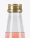 Clear Glass Pink Drink Bottle Mockup