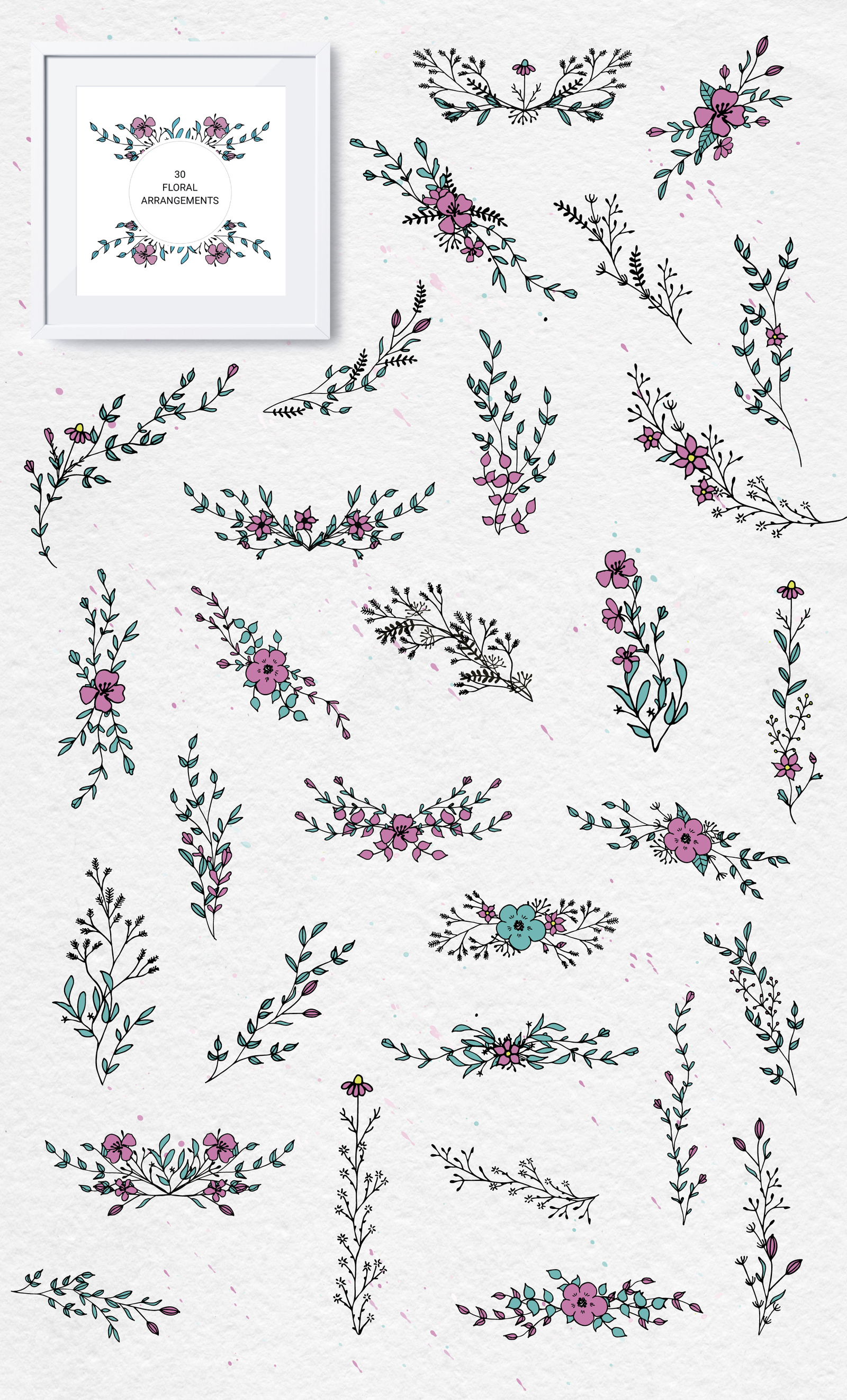 Floral Alphabet and Graphics Floral Alphabet and Graphics