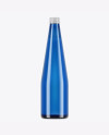 Blue Glass Water Bottle Mockup