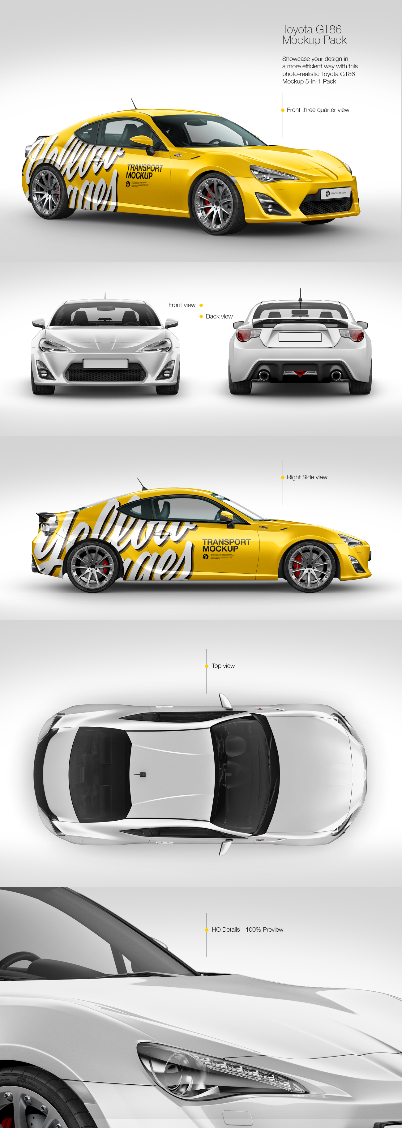 Toyota GT86 Mockup Pack Toyota GT86 Mockup Pack