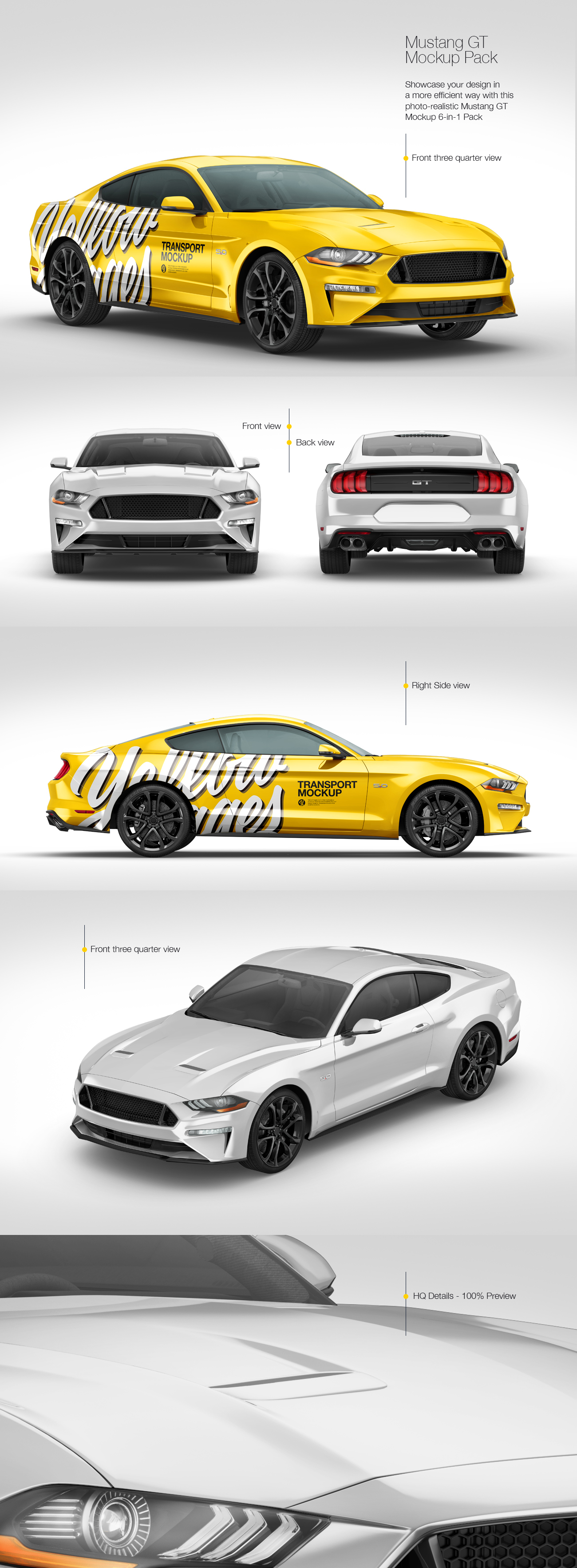 Mustang GT Mockup Pack Mustang GT Mockup Pack