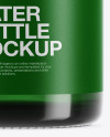 Green Glass Water Bottle Mockup