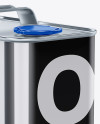 Matte Oil Tin Can Mockup - Half Side View