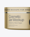 Matte Metallic Cosmetic Jar Mockup - Front View Matte Metallic Cosmetic Jar Mockup - Front View