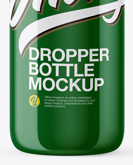 Glossy Dropper Bottle Mockup