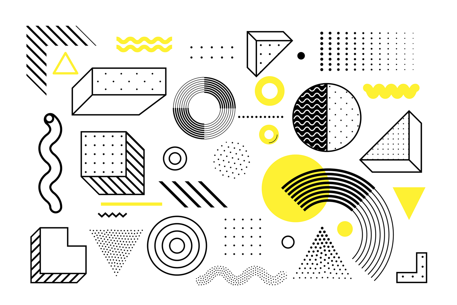 60 geometric shapes, 30 posters