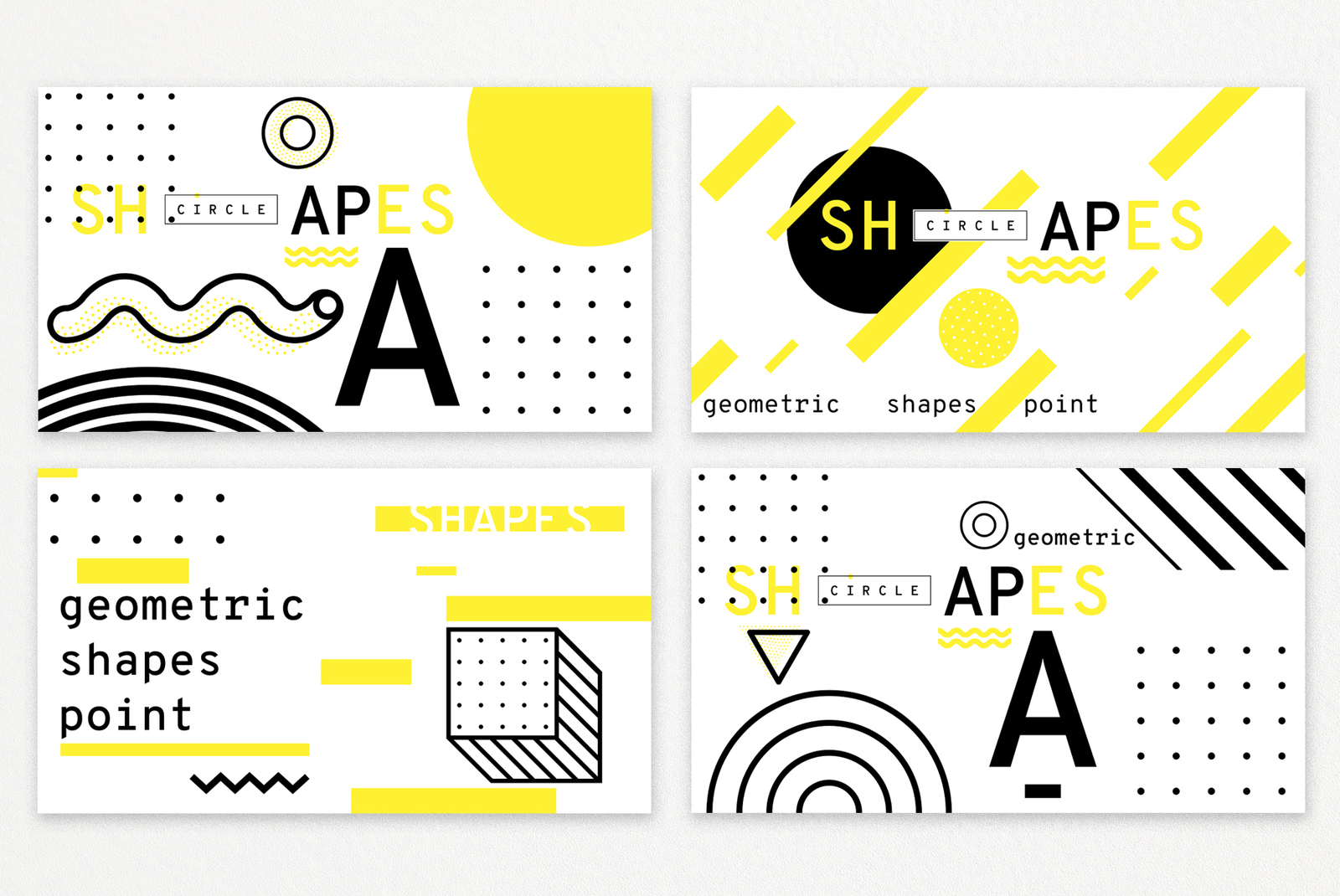 60 geometric shapes, 30 posters