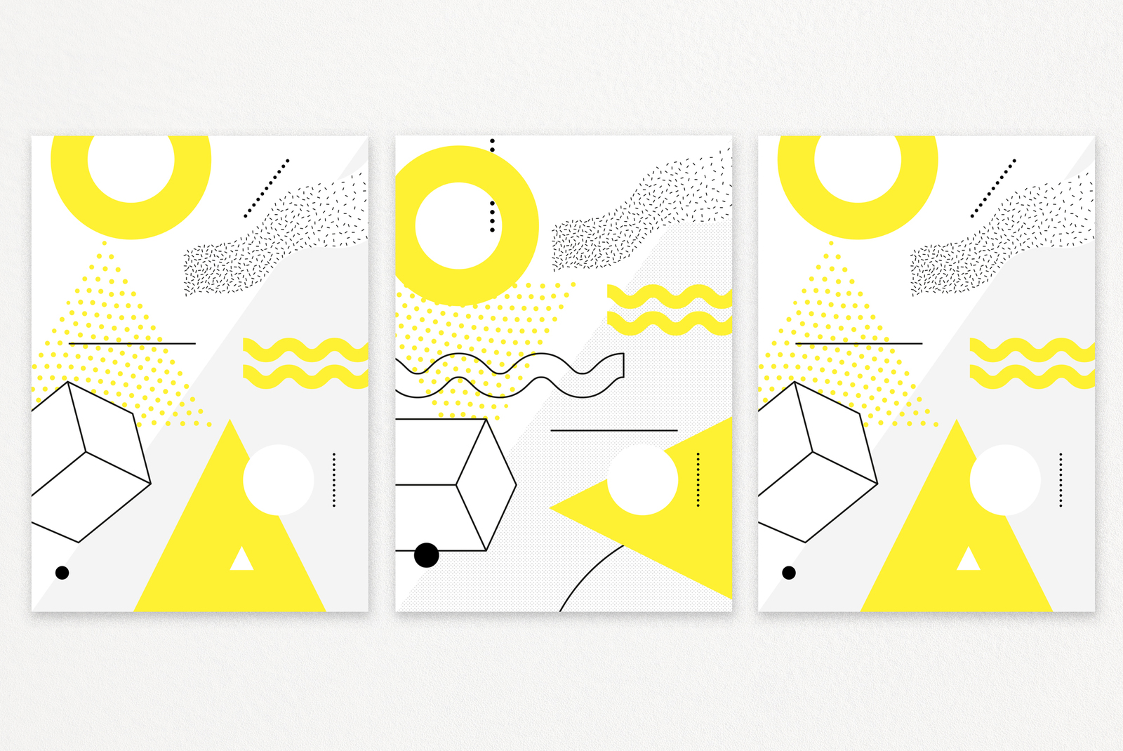 60 geometric shapes, 30 posters