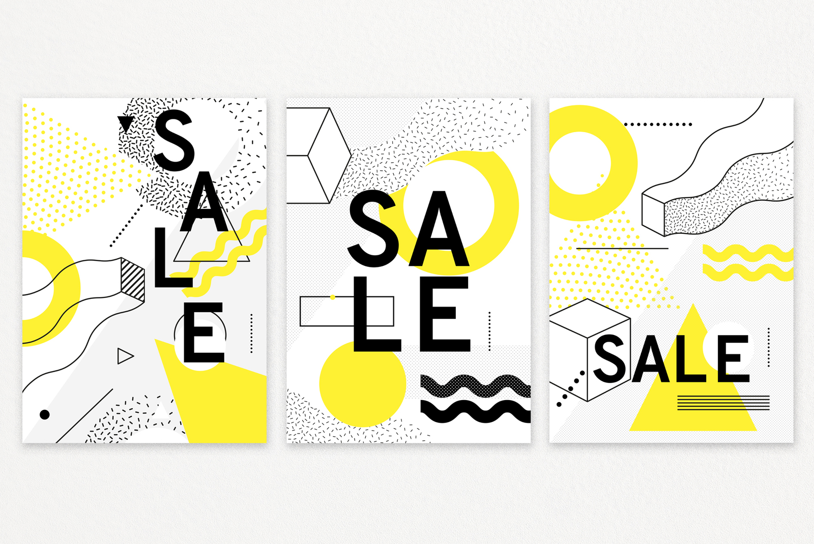 60 geometric shapes, 30 posters