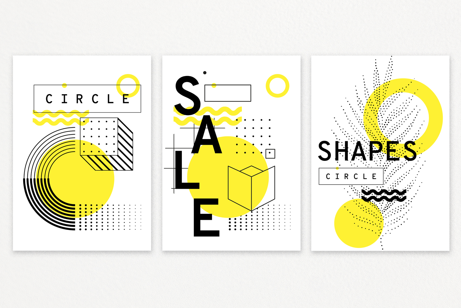 60 geometric shapes, 30 posters