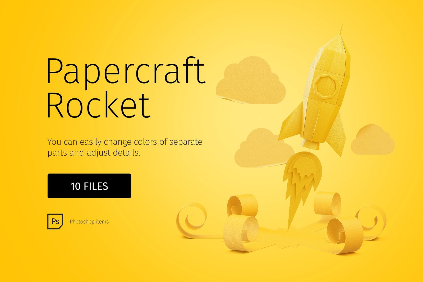 Papercraft Rocket Scene