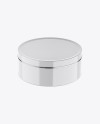 Glossy Cosmetic Jar Mockup - High-Angle Shot