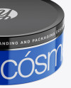 Glossy Cosmetic Jar Mockup - High-Angle Shot