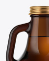 64oz Amber Beer Bottle Mockup