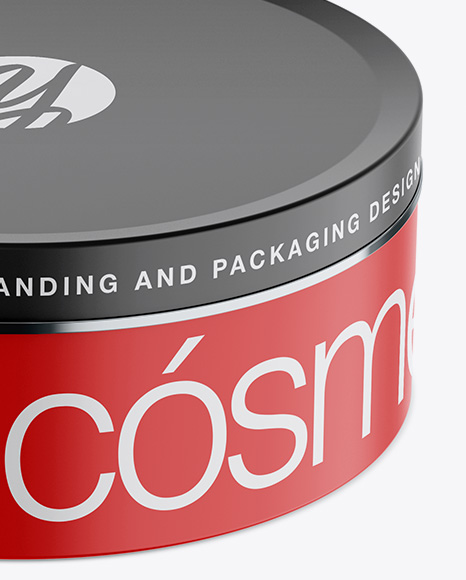 Matte Cosmetic Jar Mockup - High-Angle Shot Matte Cosmetic Jar Mockup - High-Angle Shot