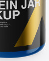 Glossy Protein Jar Mockup - High-Angle Shot