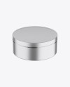 Matte Metallic Cosmetic Jar Mockup - High-Angle Shot