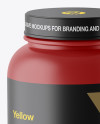 Matte Protein Jar Mockup - High-Angle Shot