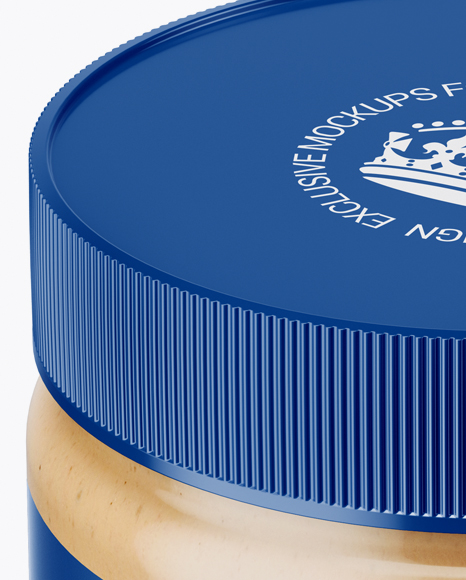 Peanut Butter Jar Mockup (High-Angle Shot)