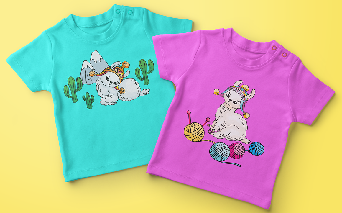 Cute llamas. Vector doodles mini set. Cute llamas. Vector doodles mini set.