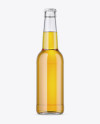 330ml Clear Glass Bottle With Beer Mockup