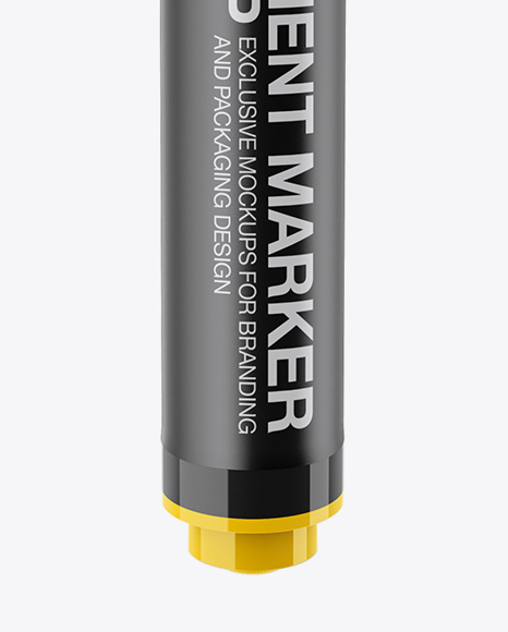 Glossy Permanent Marker Mockup - Front View