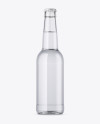 330ml Clear Glass Bottle With Tonic Mockup