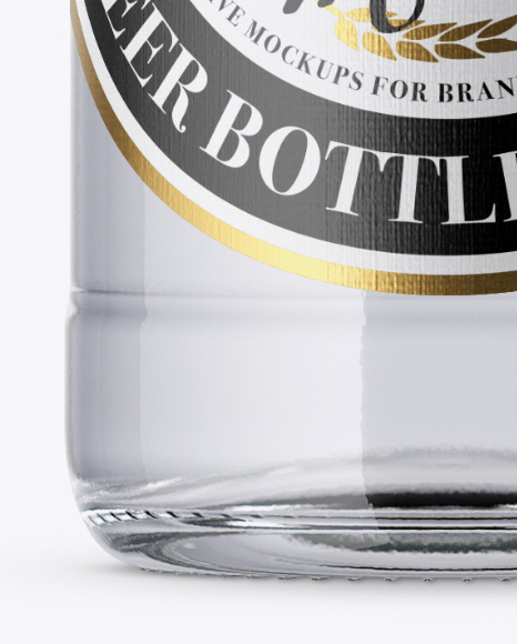 330ml Clear Glass Bottle With Tonic Mockup - Free Download Images High