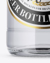 330ml Clear Glass Bottle With Tonic Mockup